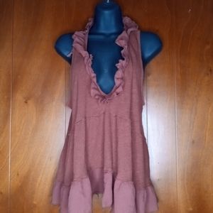 Free People Women's Medium Rust Color Tank Top